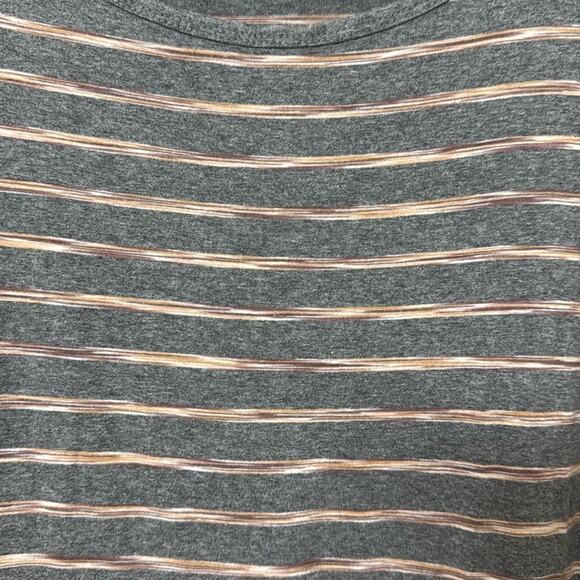 LuLaRoe Womens gray brown stripped print  tunic Irma size xl - Picture 2 of 5